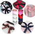 David Accessories Satin Ribbon with Silver Edges, 1.5 Inch Wide, 20 Yards for Gift Wrapping, DIY Crafts, Christmas Decor