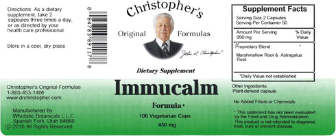 Christopher's Original Formulas Immucalm, Immune Support Supplement for Adults