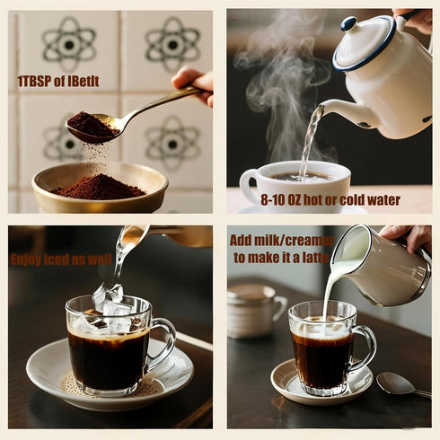 IBetIt 6 Immunity,30 Organic Mushroom Coffee with Adaptogenic Mushrooms(Cordyceps, Reish, King Trumpet, Shitake, Turkey