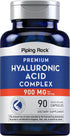 Piping Rock Hyaluronic Acid Supplement, 900mg, 90 Capsules, Complex with MSM, Non-GMO, Gluten Free