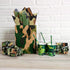 100 Sheets 20 x 14 Inches Camo Tissue Paper for Gift Wrapping, Green Black Camouflage for Birthday Camping Party
