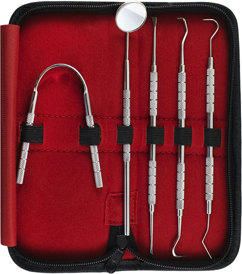 MACS Dental Hygiene Kit Set - Dentist Prepared Tools, High Grade Stainless Steel Instruments, Tarter Scraper by Macs