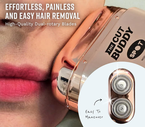 The SPOT Electric Shaver for Women, Wet & Dry Bikini Shaver, Cordless Hair Removal Razor, Rose Gold