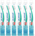 Preserve Ocean Plastic Initiative (POPi) Adult Toothbrush, Made in USA from Recycled Ocean Plastic, Coral, Soft, 6 Count