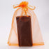 UHANGETH 100 Pcs 6x9 Inch Orange Drawstring Organza Gift Bags, Jewelry Party Wedding Favor Pouches