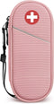 SITHON Insulated EpiPen Medical Carrying Case, Travel Medication Organizer Bag for 2 EpiPens, Asthma Inhaler, Pink