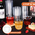 KesaPlan 100 Pcs Clear Classic 12oz Crystal Plastic Stemless Wine Glasses for Weddings, Meetings, Birthdays, Parties