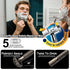 WEISHI Butterfly Open Double Edge Safety Razor for Men - Nostalgic Long Handle with 5 Stainless Blades