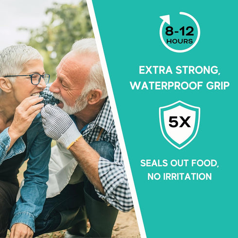 Extra Strong Denture Adhesive Cream, 12 Hour Hold, Waterproof, Zinc & Fluoride Free, Mint Flavor, 3 Pack, 4.2 Fl Oz