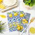 80Pcs Blue Yellow Lemons Paper Guest Napkins, 3 Ply Disposable Dinner Hand Napkin Towel for Party Supplies
