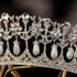SWEETV Princess Diana Tiara for Women, Silver Pearl Wedding Crown for Bride