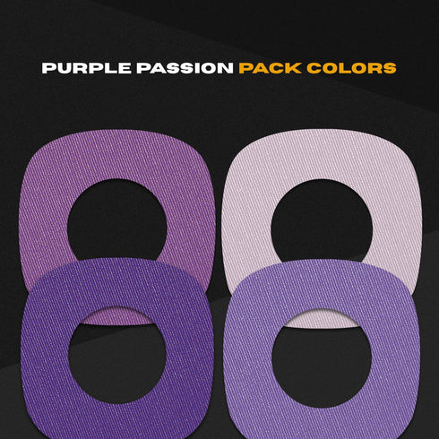 Skin Grip Adhesive Patches for Dexcom G7 & Stelo CGM, Waterproof & Sweatproof Cover, 20 Pack, Purple