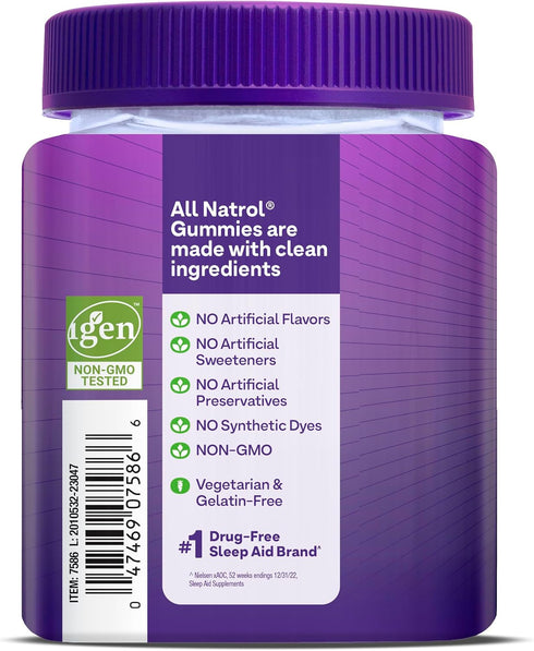 Natrol Melatonin 10mg Gummies 60 Strawberry-Flavored | Sleep Support for Adults