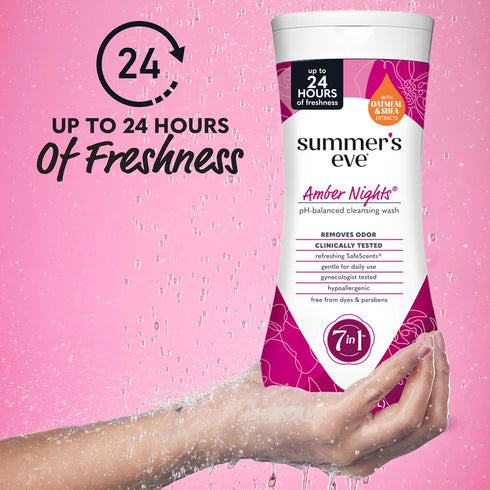 Summer's 15 oz Eve Amber Nights with Oat and Shea Extracts, Daily Refreshing All Over Feminine Body Wash, Removes Odor