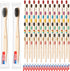 Sieral 120 Pcs Bamboo Toothbrush with Toothpaste, Individually Wrapped Disposable Travel Toothbrush Kit for Hotel,