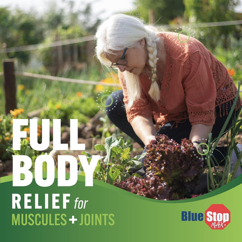 Blue Stop Max Muscle & Joint Relief Gel - Fast-Acting Cream for Sore Muscle, Back & Neck - 16 Oz Pump Bottle