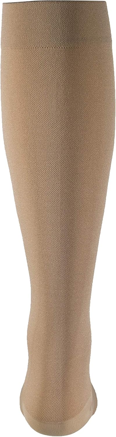 Truform HMNA 9808 Compression Stockings, Regular 15-20 mmHg, Closed Toe, Below Knee BK, Beige, 2X-Large