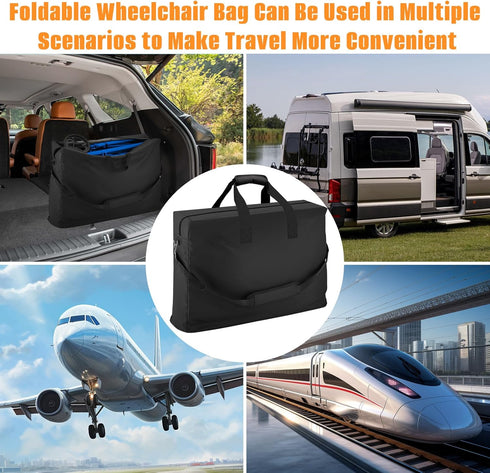 Chairs(35" 26" 10" Kovshuiwe Outdoor Wheelchair Carry & Travel Bag, Designed For Folding Rollator Walkers, Fit