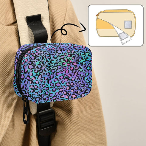 Ollabaky 7 Colorful Cute Leopard Print Pill Case, Portable Weekly Pill Box Bag Container Days Pill Organizer Vitamin