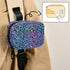 Ollabaky 7 Colorful Cute Leopard Print Pill Case, Portable Weekly Pill Box Bag Container Days Pill Organizer Vitamin