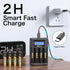 MXBatt 1.5V 3400mWh 8 Packs 1500 AA Batteries Rechargeable with LCD Charger, High Capacity, Lithium Batteries Cycles