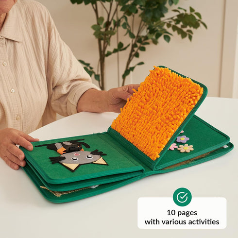 v2 Fidget Book for Elderly | Fidget Blanket for Dementia | Dementia Products for Elderly | Gift, Activities and Fidget