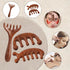Trinkrittey 3 Pcs Wooden Head Scalp Massager Comb Hair Gua Sha Comb Wooden Hair Brush Head Massage Tool Hairs Scrubber