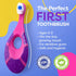 Trueocity Baby Toothbrush 4 Pack & Bonus Silicone Finger Brush, Soft Bristles for 0-2 Years, Pink