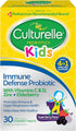 Culturelle Immune Defense Probiotic with Vitamin C, D, Zinc + Elderberry, 30 Count, Non-GMO for Kids 3+