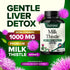 Milk Thistle 1000mg - 60 Veggie Capsules for Liver Detox with Silymarin Extract & Dandelion Root, Non-GMO