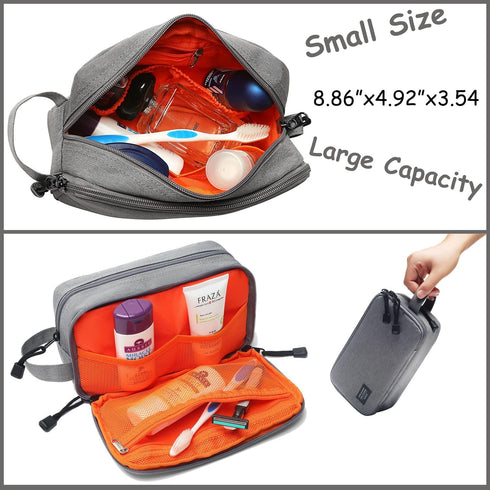 Mens Toiletry Bag Waterproof Organizer Bag, Travel Shaving Dopp Kit, Perfect Travel Accessory Gift