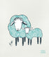 EARTH-FRIENDLY REUSABLE COMPOSTABLE ECO SPONGE CLOTH | Swedish Dishcloth | 4-Pk Sheep (1 each