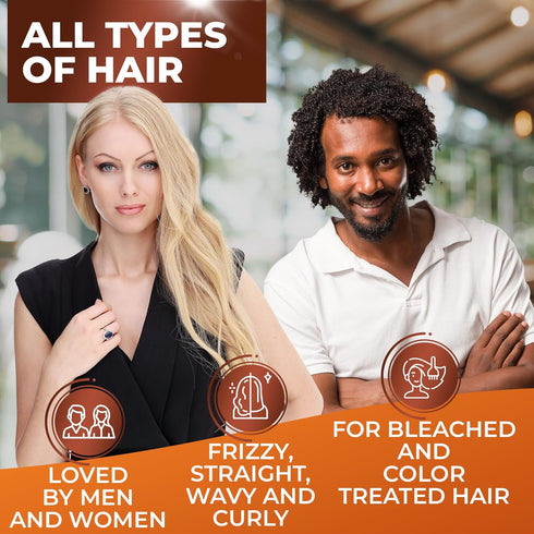 Moroccan Argan Oil Conditioner - Sulfate Free, Anti Frizz Hydrating Treatment for Color Treated, Curly, Frizzy Hair