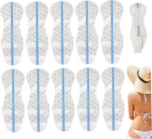 Licsaliwe 10Pcs Swimming, Menstrual Pads for Waterproof Thong Pads Panty Liners, Private Patches for Women Swimsuits