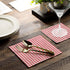 Gatherfun 80PCS Cocktail Napkins, 3-ply Red and White Gingham, Disposable Paper Beverage Napkins for Party, Bar, Picnic