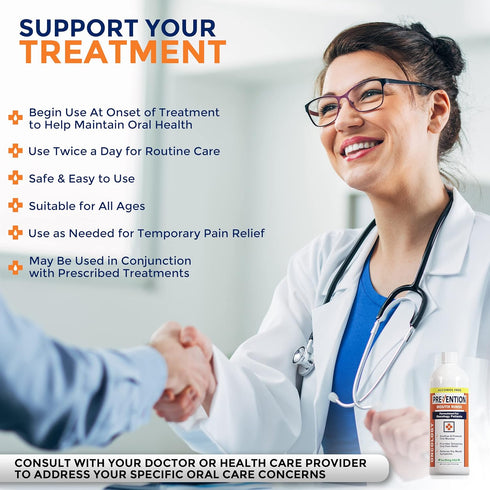 Prevention Oncology Mouth Rinse | Alcohol Free, Specially Formulated for Patients Undergoing Treatment, Value 2-Pack