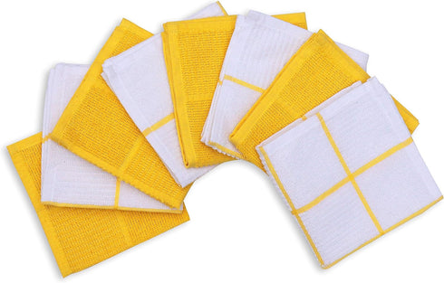 AMOUR INFINI Terry Dish Cloths, Set of 8, Highly Absorbent, Quick Dry Dish Rags for Cleaning & Drying Dishes