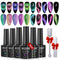 MIZHSE 9D Cat Eye Gel Nail Polish Set, Magnetic Cat Eye Gel Polish, 10ml*6 with 2 Magnets, Chameleon Magic Effect