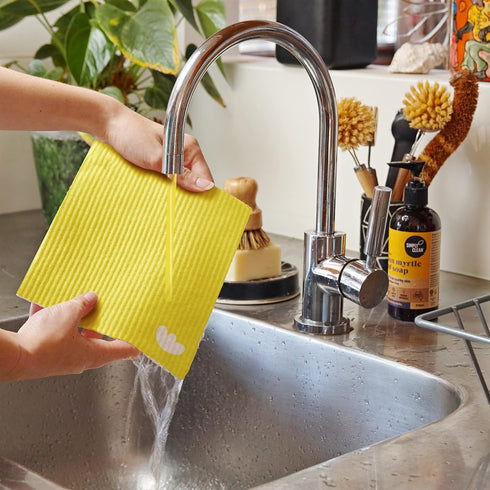 EKOH Swedish Dishcloths for Kitchen - 12 Pack, Eco Sponge Cloth, Reusable Absorbent Cleaning Cloths