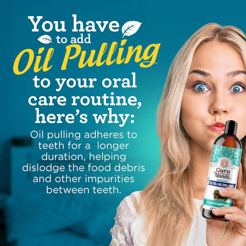 GuruNanda Daily Oral Care Bundle Hydroxyapatite Toothpaste & Coconut Oil Pulling Mouthwash for Stronger Teeth & Happier
