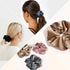 Velvet Scrunchies Hairbands Bulk Pack - Jumbo Large Hair Ties for Thick Curly Hair, No Crease Soft Elastic Accessories