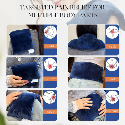 Heating Pad Microwavable with Washable Cover 13x7 Lavender Hot Packs for Pain Relief and Heat Therapy