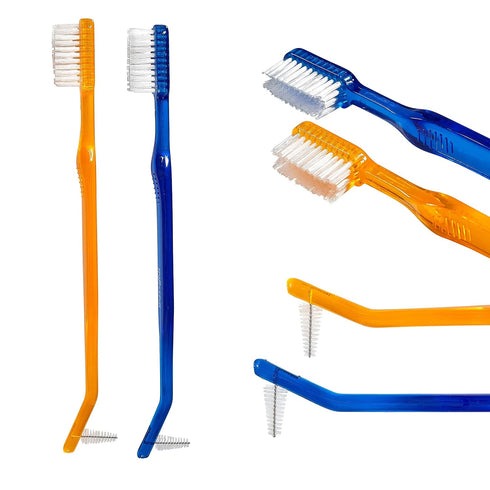 Toothbrush for Braces, Soft Head Braces Toothbrush, V Trimmed Design 2-Pack for Quick Orthodontic Cleaning