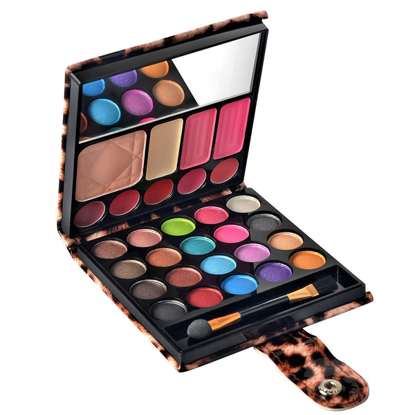 Professional Makeup Kit - Eyeshadow Palette, Lip Gloss, Blush, Concealer, 29 Color