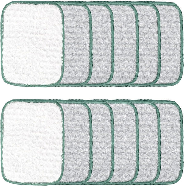 Sinbana 10pcs Multipurpose Wire Dishwashing Rags for Dry and Wet, Double-Layer Non-Scratch Wire