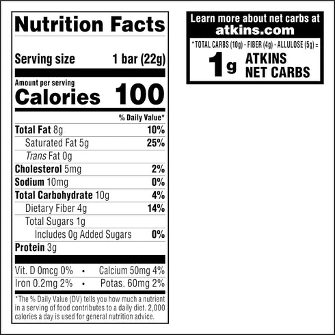 Atkins Endulge Treat, Crunchalicious Bar - 1g Net Carbs, 1g Sugar - Keto Friendly, 16 Count