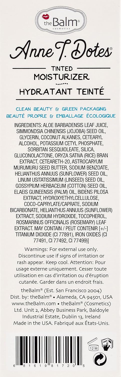 theBalm Anne T. Dotes Tinted Moisturizer, 26 (Medium Skin), 1 Fl Oz