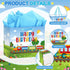Yomaiha 11.8'' Train Birthday Gift Bag with Greeting Card and Tissue Papers, Train Birthday Gift Wrapping Paper Bag
