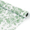 JarThenaAMCS Floral Wrapping Paper Mini Roll, 17 x 32.8 Ft Green White Flowers Gift Wrap Paper for Birthday Wedding