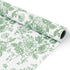 JarThenaAMCS Floral Wrapping Paper Mini Roll, 17 x 32.8 Ft Green White Flowers Gift Wrap Paper for Birthday Wedding